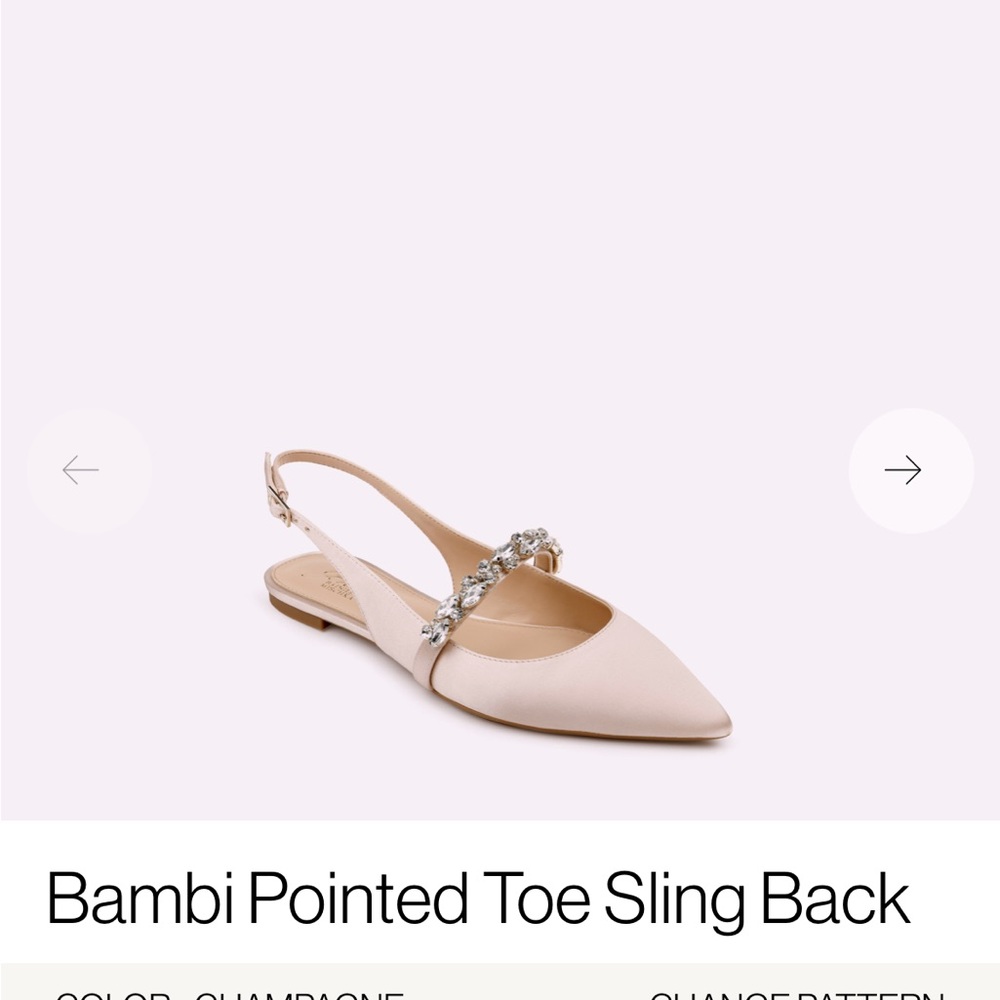 Elegant Champagne Slingback Flats